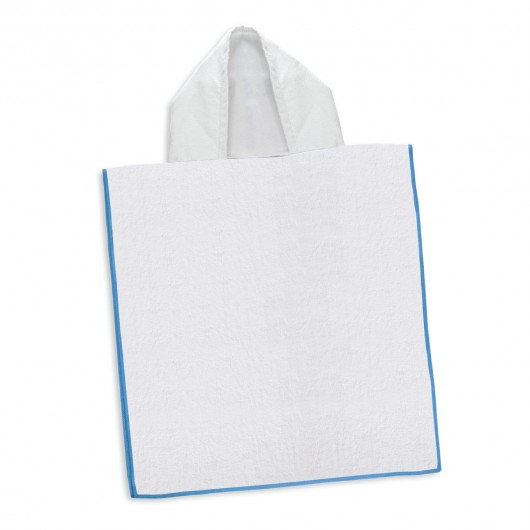 Kids Hooded Towels light blue overlocking